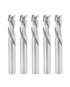 Amana tool 46010-5, 5-Pack CNC Solid Carbide Compression Spiral 3 Flute x 3/8 D x 1-1/8 CH x 3/8 SHK x 3 Inch Long Router Bits