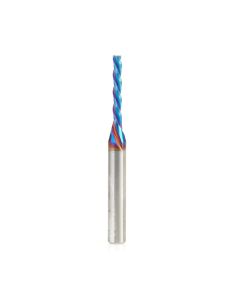 Amana tool 46053-K SC Spektra Extreme tool Life Coated Spiral Plunge 1/8 Dia x 13/16 CH x 1/4 SHK 2-1/2 Inch Long Down-Cut 3 Flute Router Bit