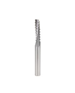 Amana tool 46141 Solid Carbide Roughing Spiral 3 Flute Chipbreaker 1/4 Dia x 7/8 Cut Height x 1/4 Shank x 2-1/2 Inch Long Up-Cut Router Bit