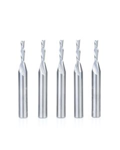 Amana tool 46200-5, 5-Pack SC Spiral Plunge 1/8 D x 1/2 CH x 1/4 SHK x 2 Inch Long 2 Flute Down-Cut Router Bits