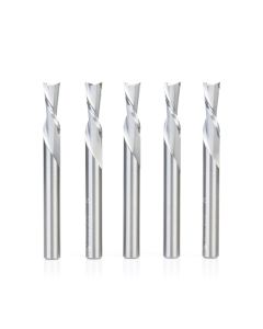 Amana tool 46202-5, 5-Pack SC Spiral Plunge 1/4 D x 3/4 CH x 1/4 SHK x 2-1/2 Inch Long 2 Flute Down-Cut Router Bits