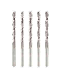 Amana tool 46272-5, 5-Pack CNC Solid Carbide Foam Cutting Up-Cut Spiral 1/4 D x 2-1/4 CH x 1/4 SHK x 4 Inch Long Flat Bottom Router Bits