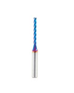 Amana tool 46292-K CNC Spektra Extreme tool Life Coated Spiral 2D/3D Carving 0.10 Deg Tapered Angle Flat Bottom x 1/8 D x 1-3/32 CH x 1/4 SHK x 2-1/2 Inch Long x 4 Flute SC Up-Cut Router Bit