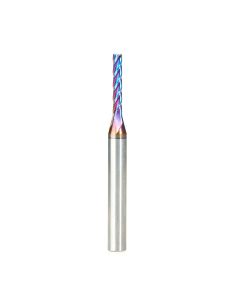 Amana tool 46292-SK CNC Spektra Extreme tool Life Coated Spiral 2D/3D Carving 0.10 Deg Tapered Angle Flat Bottom x 1/8 D x 3/4 CH x 1/4 SHK x 2-1/2 Inch Long x 4 Flute SC Up-Cut Router Bit