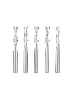Amana tool 46315-5, 5-Pack SC Spiral Plunge 1/4 D x 1 CH x 1/4 SHK x 2-1/2 Inch Long 2 Flute Up-Cut Router Bits