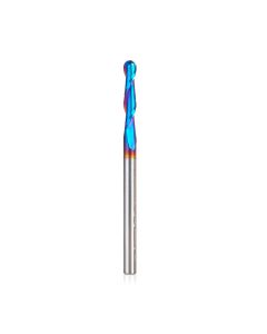 Amana tool 46377-K SC Spektra Extreme tool Life Coated Double Flute Up-Cut Bal Nose Spiral 1/16 R x 1/8 D x 5/8 CH x 1/8 SHK x 2 Inch Long Router Bit