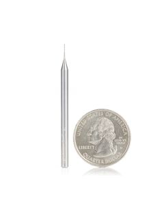 Amana tool 46402 SC Spiral Plunge 1/64 Dia x 3/32 Cut Height x 1/8 Shank x 2 Inch Long 2 Flute Down-Cut Router Bit