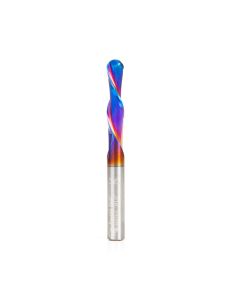 Amana tool 46476-K SC Spektra Extreme tool Life Coated Down-Cut Bal Nose Spiral 1/8 R x 1/4 D x 1 CH x 1/4 SHK x 2-1/2 Inch Long Router Bit