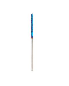 Amana tool 46509-K SC Spektra Extreme tool Life Coated Double Flute Up-Cut Bal Nose Spiral 1/16 R x 1/8 D x 1 CH x 1/8 SHK x 3 Inch Long Router Bit