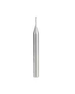 Amana tool 46510 Solid Carbide Double Flute Up-Cut Bal Nose Spiral 1/32 R x 1/16 D x 1/4 CH x 1/4 SHK x 2-1/2 Inch Long Router Bit