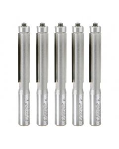 Amana tool 47126-5, 5-Pack Carbide Tipped Flush Trim 1/2 D x 2 CH x 1/2 SHK x 4-1/4 Inch Long Router Bits w/ Lower Bal Bearing