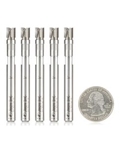 Amana tool 47224-S-5, 5-Pack Miniature Flush Trim Plunge Template 1/4 D x 1/4 CH x 1/4 Inch SHK Carbide Tipped Router Bits with Mini 1/4 D Upper Bal Bearing