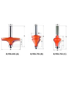 CMT 856.702.11 Hand Rail Bit, 1-1/4-Inch Diameter, 1/2-Inch Shank