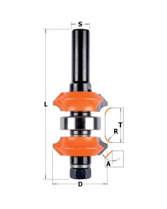 CMT 800.623.11 Adjustable Roundover and Bevel Bit, 1-1/2-Inch Diameter, 1/2-Inch Shank