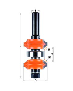 CMT 800.622.11 Adjustable Corner Round Bit, 1-11/32-Inch Diameter, 1/2-Inch Shank