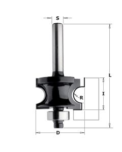 CMT 86102 Contractor Corner Bead Bit, 1-inch Diameter, 3/16-inch Radius, 1/4-inch shank