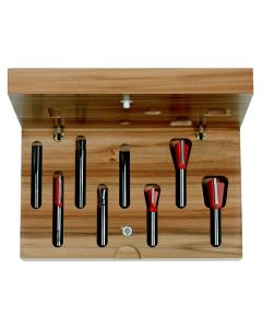CMT 800.501.11 8-Piece Dovetail & Straight Bit Set, 1/2-Inch Shank
