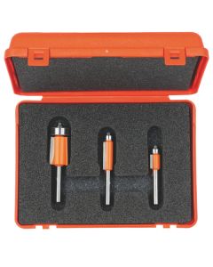 CMT 806.001.11 3-Piece Flush Trim Bit Set, 1/4-Inch Shank