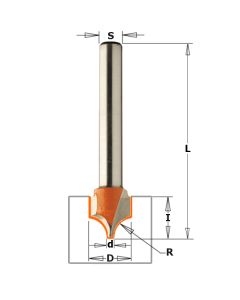 CMT 865.402.11 Decorative Beading Bit, 25/64-Inch Diameter, 1/4-Inch Shank