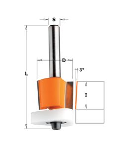 CMT 807.128.11 3-in-I Flush Trim Bit for MDF & Laminates, 1/4-Inch Shank, 1/2-Inch Cutting Length