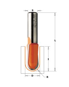 CMT 814.095.11 Round Nose Bit, 3/16-Inch Radius, 1/4-Inch Shank