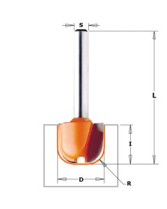 CMT 851.502.11 Bowl & Tray Bit, 1/2-Inch Shank, 1-1/4-Inch Diameter
