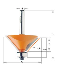 CMT 836.280.11 Chamfer Bit, 1/4-Inch Shank, 1-1/4-Inch Diameter