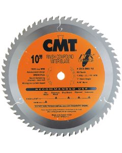 CMT 253.060.08 ITK Industrial Finish Sliding Compound Miter Saw Blade, 8-1/2-Inch x 60 Teeth 1FTG+2ATB Grind with 5/8-Inch Bore
