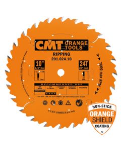 CMT 201.024.10 Industrial Ripping Saw Blade, 10-Inch. x 24 Teeth FTG Grind with 5/8-Inch. Bore, PTFE Coating