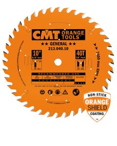 CMT 214.040.10 Industrial General Purpose Saw Blade, 10-Inch x 40 Teeth 20° ATB Grind with 5/8-Inch Bore, PTFE Coating