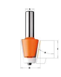 CMT 866.501.11 Solid Surface Bevel Bowl Bit W/Bearing, 1-1/4-Inch Diameter, 1/2-Inch Shank