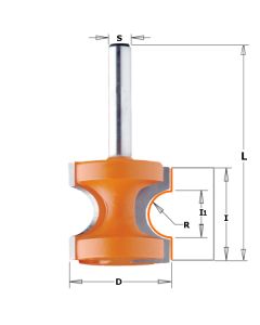 CMT 854.003.11 Bull Nose Bit, 1/4-Inch Shank, 3/16-Inch Radius