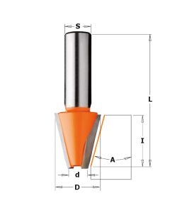 CMT 881.521.11 Solid Surface Bevel Bowl Bit, 29/32-Inch Diameter, 1/2-Inch Shank