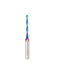 Amana tool 48442-K SC Spektra Extreme tool Life Coated Foam Cutting Up-Cut Spiral 3mm D x 28mm CH x 6mm SHK x 64mm Long Flat Bottom Router Bit