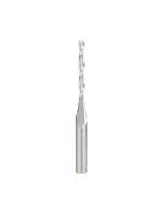 Amana tool 48442 CNC Solid Carbide Foam Cutting Up-Cut Spiral 3mm D x 28mm CH x 6mm SHK x 64mm Long Flat Bottom Router Bit