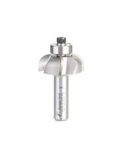Amana tool 49130 Carbide Tipped Cove 3/8 R x 1-1/2 D x 9/16 CH x 1/2 Inch SHK x 4 Flute w/ Lower Bal Bearing Router Bit