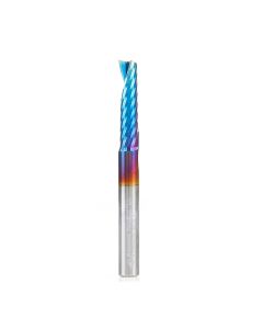 Amana tool 51405-K CNC Spektra Coated SC Spiral O Single Flute, Plastic Cutting 1/4 D x 1 CH x 1/4 SHK x 2-1/2 Inch Long Up-Cut Router Bit with Mirror Finish