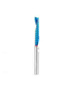 Amana tool 51413-K CNC Spektra Coated SC Spiral O Single Flute, Plastic Cutting 1/4 D x 1-1/2 CH x 1/4 SHK x 3 Inch Long Up-Cut Router Bit with Mirror Finish