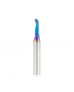 Amana tool 51417-K CNC Spektra Coated SC Spiral O Single Flute, Plastic Cutting 3/16 D x 5/8 CH x 1/4 SHK x 2 Inch Long Up-Cut Router Bit with Mirror Finish