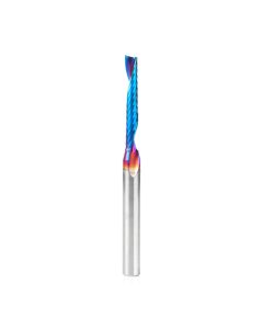 Amana tool 51418-K CNC Spektra Coated SC Spiral O Single Flute, Plastic Cutting 3/16 D x 1-1/4 CH x 1/4 SHK x 3 Inch Long Up-Cut Router Bit with Mirror Finish