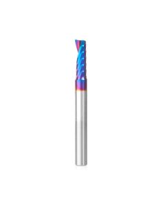 Amana tool 51421-K CNC Spektra Coated SC Spiral O Single Flute, Plastic Cutting 1/4 D x 3/4 CH x 1/4 SHK x 2-1/2 Inch Long Up-Cut Router Bit with Mirror Finish