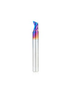 Amana tool 51425-K CNC Spektra Coated SC Spiral O Single Flute, Plastic Cutting 1/4 D x 3/8 CH x 1/4 SHK x 2 Inch Long Up-Cut Router Bit with Mirror Finish