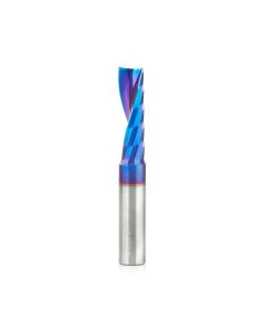 Amana tool 51428-K CNC Spektra Coated SC Spiral O Single Flute, Plastic Cutting 1/2 D x 1-5/8 CH x 1/2 SHK x 3-1/2 Inch Long Up-Cut Router Bit with Mirror Finish