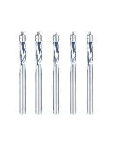 Amana tool 51436-5, 5-Pack SC Spiral, Plastic Flush Trim 1/4 D x 3/4 CH x 1/4 SHK x 3 Inch Long Double BB Router Bits
