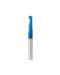 Amana tool 51444-K CNC Spektra Coated SC Spiral O Single Flute, Plastic Cutting 1/4 D x 7/8 CH x 1/4 SHK x 2-1/2 Inch Long Up-Cut Router Bit with Mirror Finish