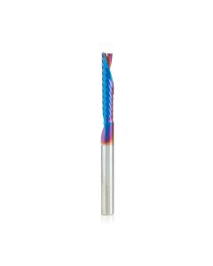 Amana tool 51507-K CNC Spektra Coated SC Spiral O Single Flute, Plastic Cutting 1/4 D x 1-1/4 CH x 1/4 SHK x 3 Inch Long Down-Cut Router Bit with Mirror Finish