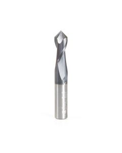 Amana tool 51654 CNC Solid Carbide 90 Deg V Spiral with AlTiN Coating for Steel & Stainless Steel 3/8 D x 7/8 CH x 3/8 SHK x 2-1/2 Inch Long Up-Cut Dril/Router Bit/End Mil