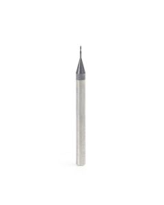 Amana tool 51662 Mini SC Spiral for Steel, Stainless Steel & Composites, AlTiN Coated 0.020 D x 0.060 CH x 1/8 SHK x 1-1/2 Inch Long Up-Cut 2-Flute Square End Router Bit/End Mil