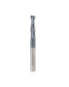 Amana tool 51675 SC Spiral for Steel, Stainless Steel & Non Ferrous Metal with AlTiN Coating 2-Flute x 3/16 D x 5/8 CH x 3/16 SHK x 2 Inch Long Up-Cut Router Bit / 45 Deg Corner Chamfer End Mil