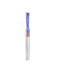 Amana tool 51734-K Spektra Extreme tool Life Coated SC Spiral Finisher 1/4 Dia x 1 Cut Height x 1/4 Shank x 3 Inch Long x 2 Flute Down-Cut Router Bit, Leaves an Extra High Surface Finish